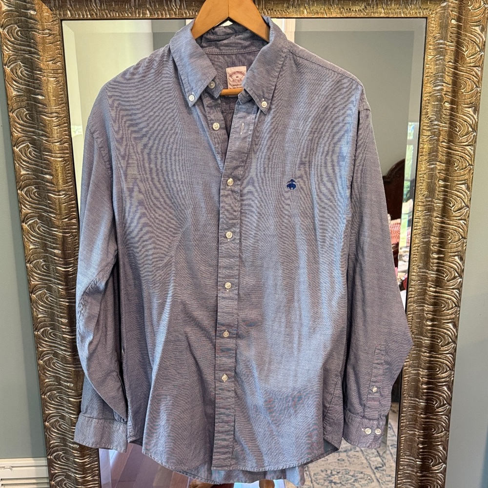 Brooks Brother’s Madison Fit Casual Blue Button-Down Shirt